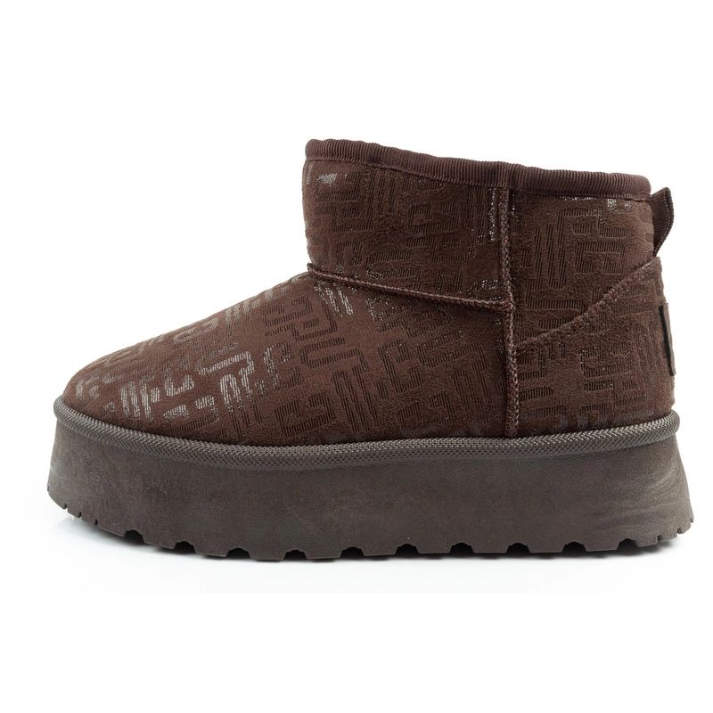 Lee Cooper women's winter snow boots, fashionable fur-lined ankle boots, dark brown Lee Cooper