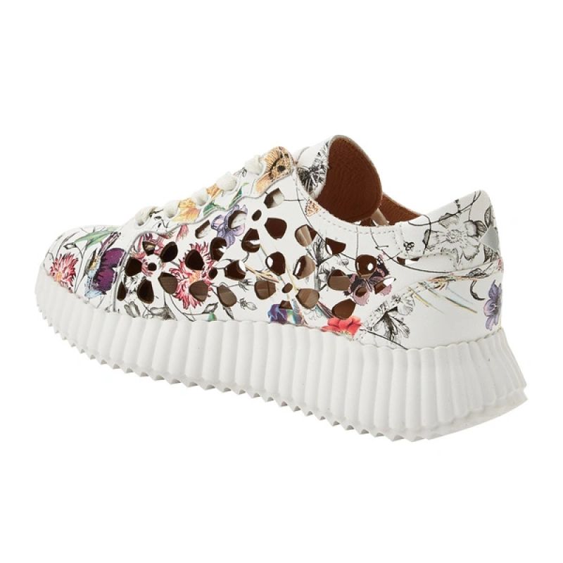 Lee Cooper women's lace sneakers beige platform Lee Cooper