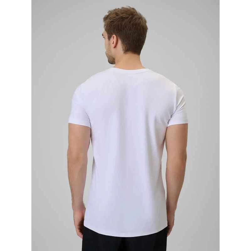 Men's plain cotton T-shirt 4F 4FWMM00TTSHM3340-10S