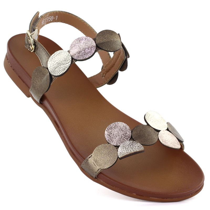 Brown women's sandals M.Daszyński MR1958-1 M. Daszyński