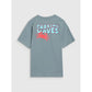 Boy's oversize T-shirt with print 4F 4FJWSS25TTSHM1914-46S *Kategoria tymczasowa Your Sports Performance