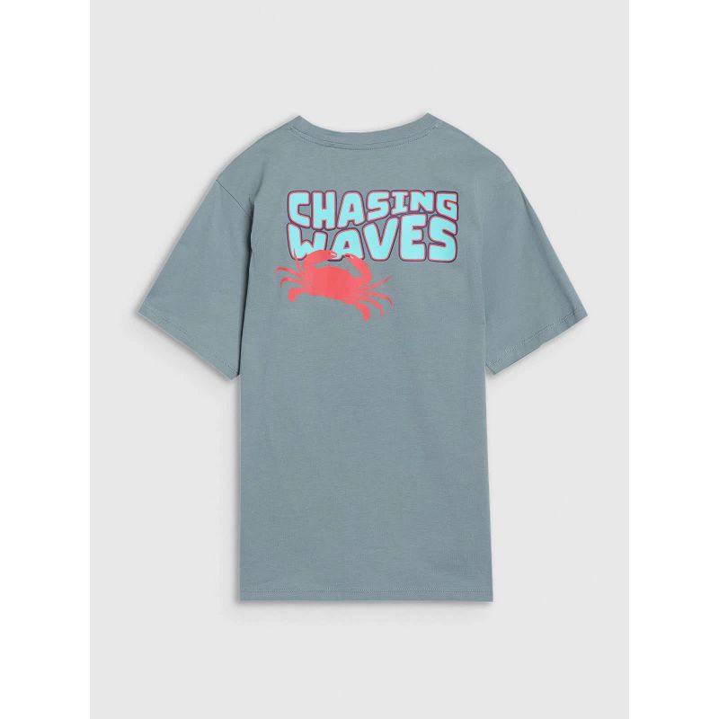 Boy's oversize T-shirt with print 4F 4FJWSS25TTSHM1914-46S *Kategoria tymczasowa Your Sports Performance