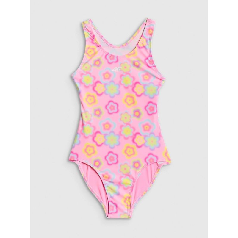 Girls' one-piece swimsuit 4F 4FJRSS26USWSF130-95A