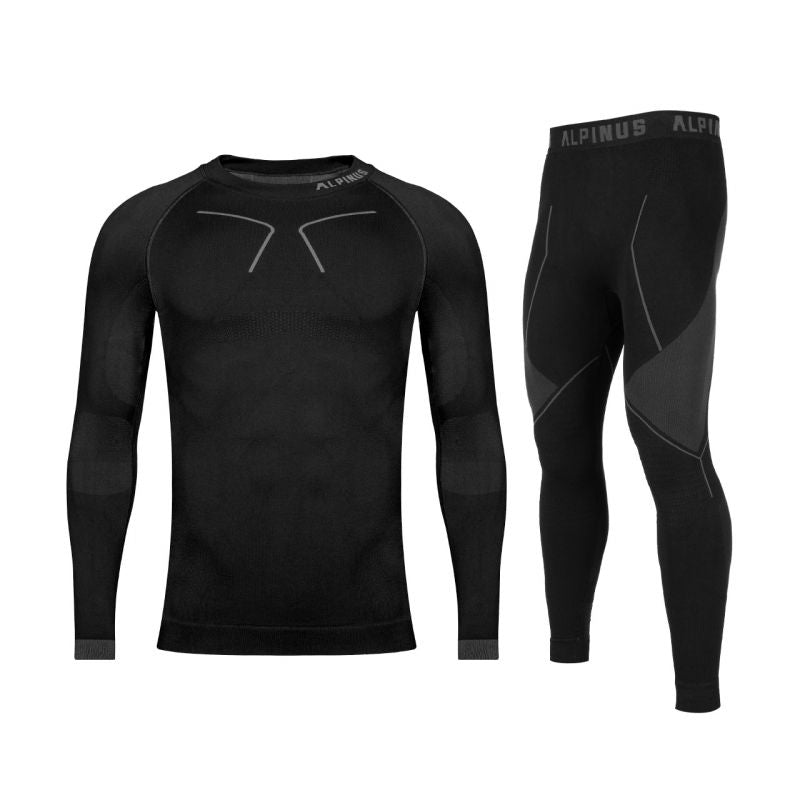 Alpinus Tactical Base Layer Set Thermoactive Underwear Black and Gray M GT43276 Clothing/Ski/Alpinus Your Sports Performance
