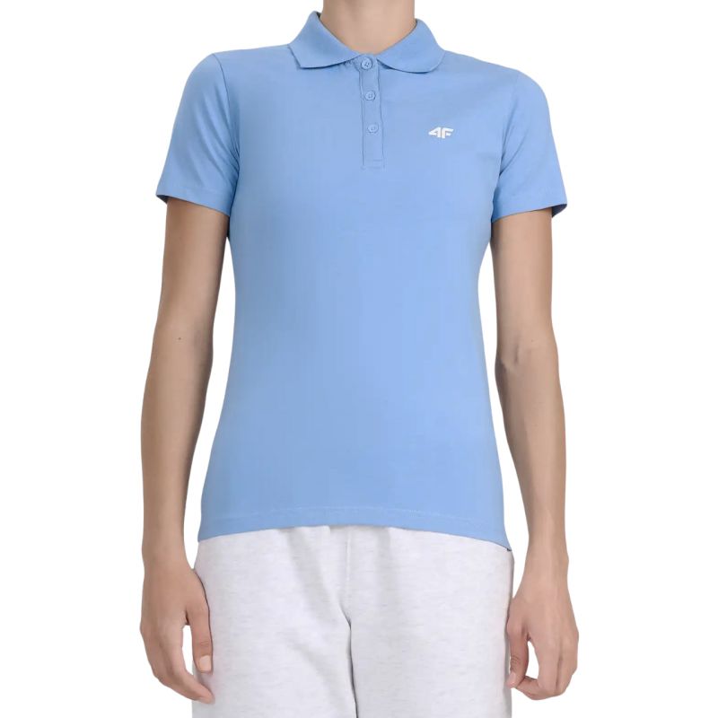 Women's polo shirt 4F F0768 denim 4FWMM00TPTSF0768 32S
