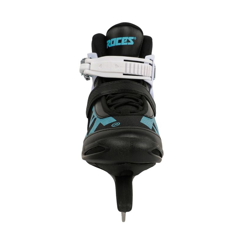 Roces ICY 5 women's ice skates black, white, and blue 450737 001 Roces