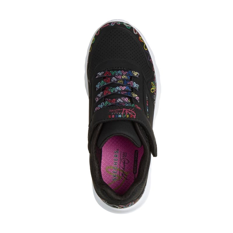 Skechers youth sneakers UNO LITE HEART CRAZE 314091L BKMT Skechers