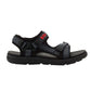 Lee Cooper men's shoes velcro sandals for summer beach light blue black Lee Cooper