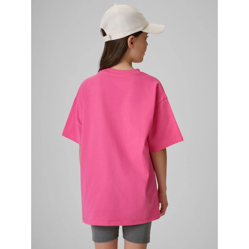 Girls' loose plain T-shirt 4F 4FJRSS26TTSHF3984-54S