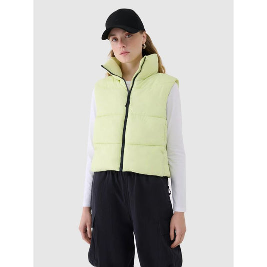 Cropped down vest with synthetic filling for women 4F 4FWSS25TVJAF182-45S *Kategoria tymczasowa Your Sports Performance