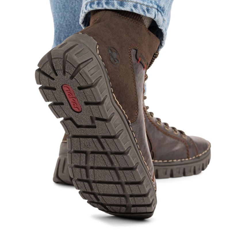 Comfortable Women’s Ankle Boots in Chocolate Brown Rieker 57512-25
