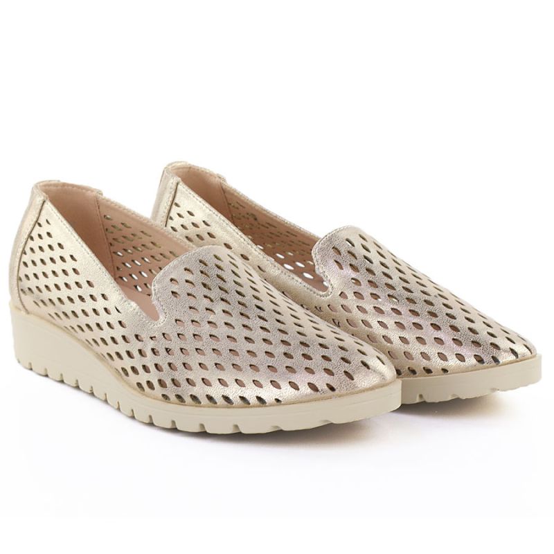 Women's openwork gold lords shoes Jezzi RMR1628 To be categorized Your Sports Performance