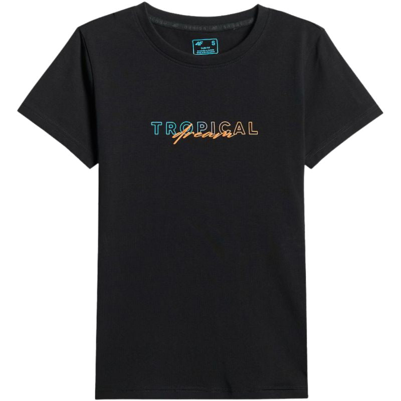 Women's T-shirt 4F F2717 deep black 4FWSS26TTSHF2717 20S