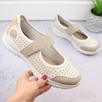 Comfortable Rieker W RKR575A openwork shoes, beige