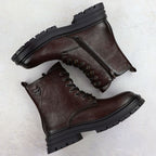 Women's black worker boots with socks Sabatina