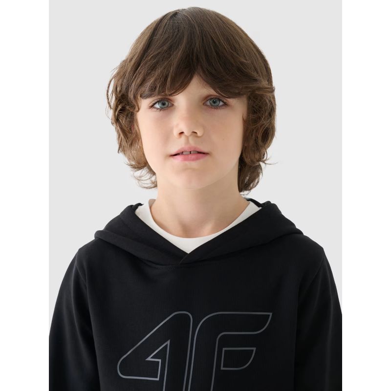 Boy's sweatshirt with hood, open, 4F Junior 4FJWMM00TSWSM1292-21S *Kategoria tymczasowa Your Sports Performance