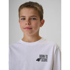 Boy's loose T-shirt with print 4F 4FJRSS26TTSHM4277-10S