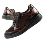 Scholl Emma Laces Women's Sports Shoes Leather Brown Platform Scholl