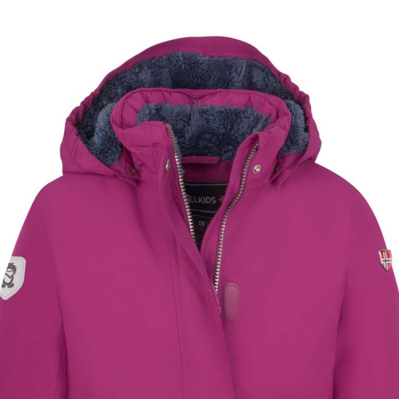 Trollkids Girls Alesund Coat Waterproof Pink Down Jacket (301-235) Trollkids