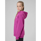 Girls' loose sweatshirt with hood 4F 4FJRSS26TSWSF3040-53S 4f