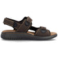 Men's brown leather sandals with Velcro Rieker 26450-26 Rieker