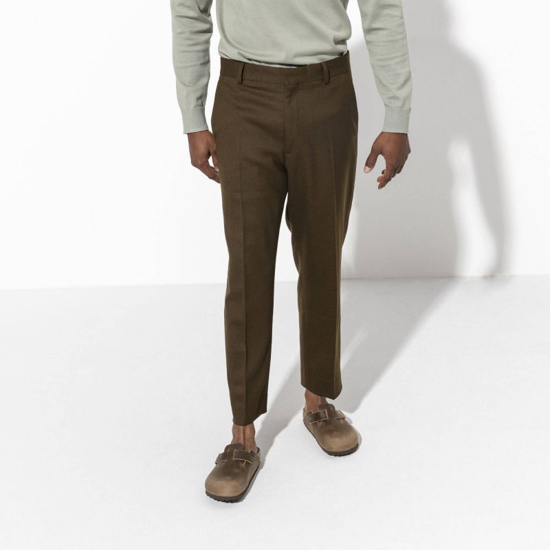 Birkenstock Boston Tabacco Brown Oiled Leather Narrow Flip-Flops for Women/Men (0960813) In preparation Your Sports Performance