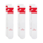 Nike Everyday Elevated Crew Socks 3 Pairs White and Red IM7949 900