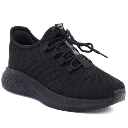 Black Big Star women's textile sports shoes UU274057 Big Star