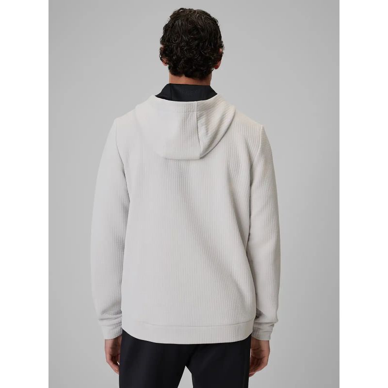 Men's regular training sweatshirt made of structured knit fabric 4F 4FWAW26TFSWM0891-11S