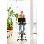 OVICX Q200X magnetic exercise bike with 15.6" TFT touchscreen, WIFI bluetooth & app