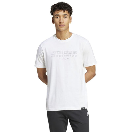 T-shirt adidas Tech Linear Graphic M IW2690 Clothing/Lifestyle/T-shirts Adidas
