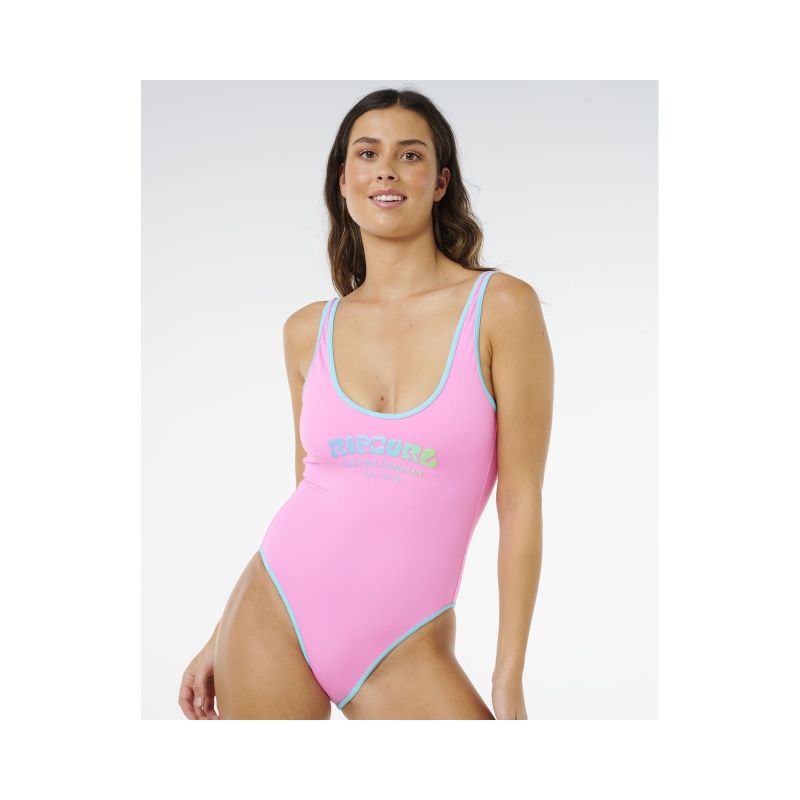 RIP CURL Surf Puff 1 Piece Women's Swimsuit Pink