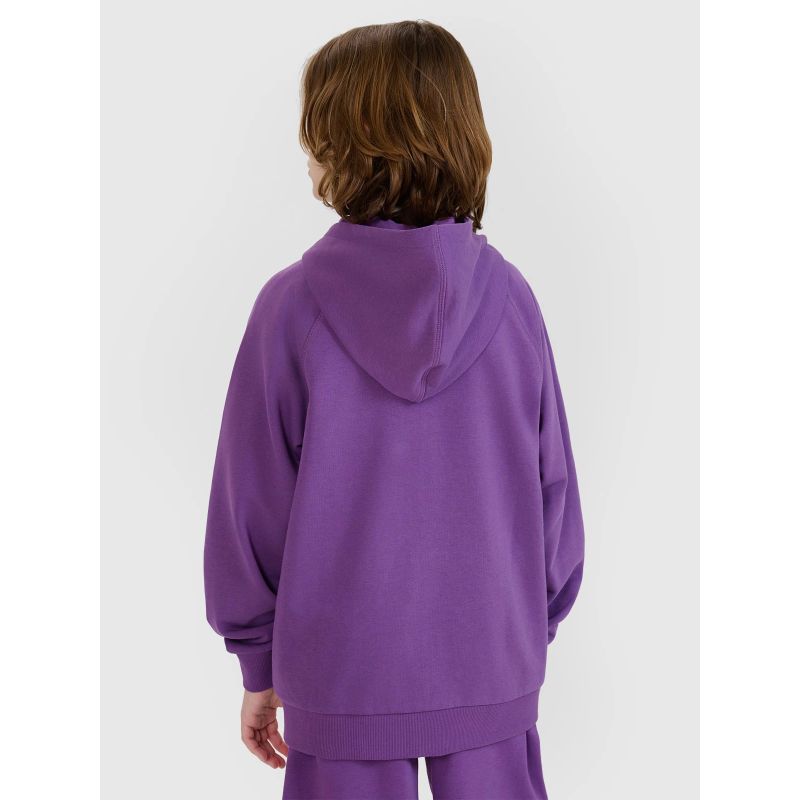 Boys' zip-up sweatshirt with hood 4F 4FJRSS25TSWSM2103-51S *Kategoria tymczasowa Your Sports Performance