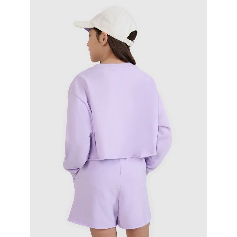 Girls' sweatshirt without a hood, 4F 4FJWSS25TSWSF1504-52S *Kategoria tymczasowa Your Sports Performance