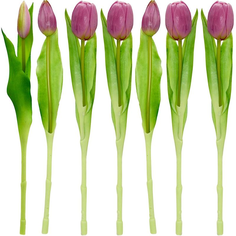 BOUQUET OF 7 LIGHT PURPLE TULIPS 31 CM LIFE-LIKE SPRING DECORATION Home and Garden/Equipment Your Sports Performance