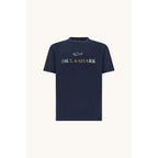 Paul&Shark Men's Cotton T-shirt Navy Blue and Gold 99311007-50E - Classic Cut, Logo