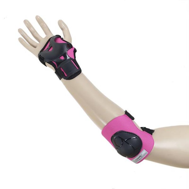 Protectors set Nils Extreme black and pink H210 size L Accessories/Protectors and knee pads Your Sports Performance