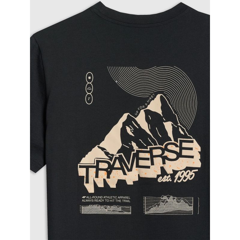 Men's regular printed T-shirt 4F 4FRAW25TTSHM3377-20S 4f
