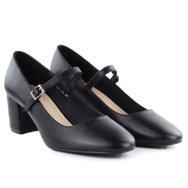 Black Sergio Leone PB176 low-heel pumps with strap Footwear Your Sports Performance