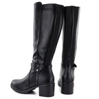 Black women’s heeled boots Potocki SZ12829