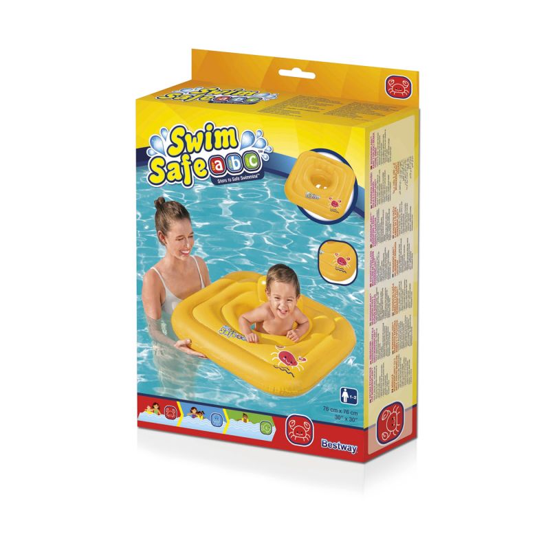 Bestway 32050 Swim Safe Wondersplash Square 3-Ring Baby Boat 92800497000 Accessories/Swimming accessories/Motylki, Pływaczki, Kółka, Piłki, Pontony Your Sports Performance