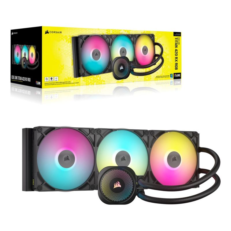 CORSAIR iCUE LINK TITAN 420 RX RGB AIO 420mm Cooler Chłodzenie/Chłodzenie - zestawy chłodzenia wodnego Your Sports Performance