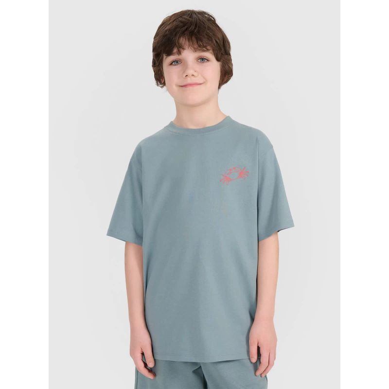 Boy's oversize T-shirt with print 4F 4FJWSS25TTSHM1914-46S *Kategoria tymczasowa Your Sports Performance
