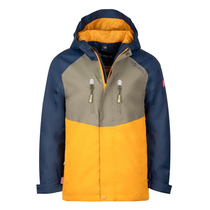 Trollkids Kids Bryggen 3in1 Jacket for girls/boys, yellow (418-331) In preparation Your Sports Performance