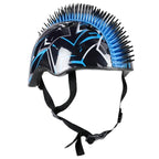CHILDREN'S ADJUSTABLE CYCLING HELMET NO FEAR MOHAWK SIZE (48-52CM) BLACK/BLUE Sport/Rowery/Kaski Your Sports Performance