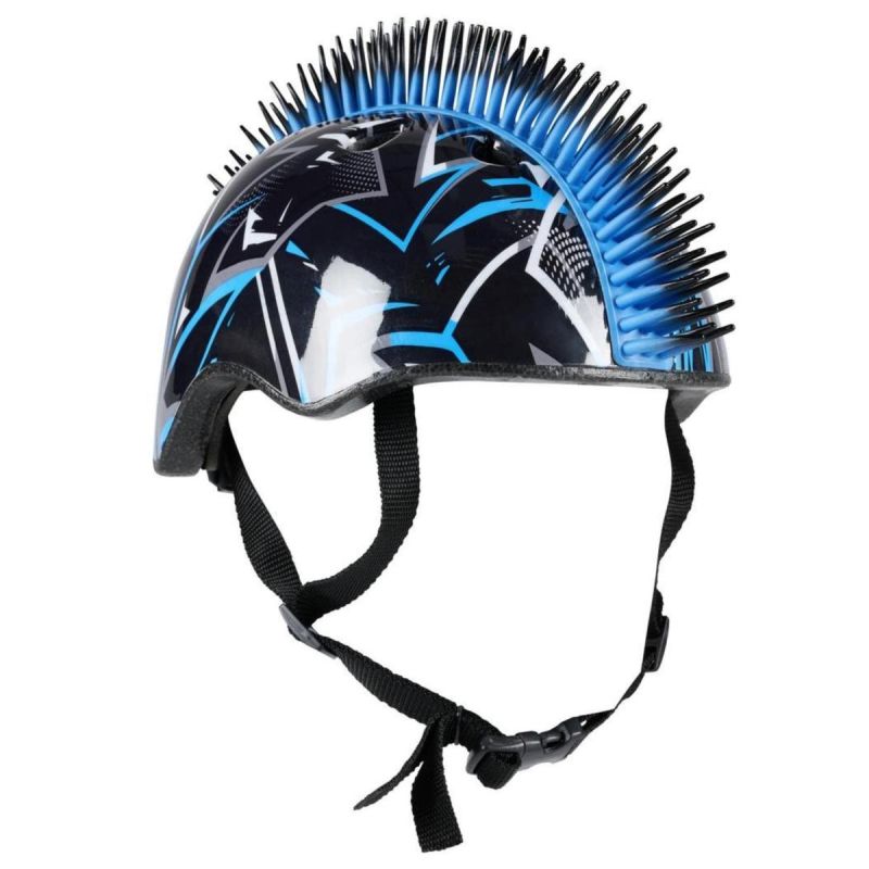 CHILDREN'S ADJUSTABLE CYCLING HELMET NO FEAR MOHAWK SIZE (48-52CM) BLACK/BLUE Sport/Rowery/Kaski Your Sports Performance