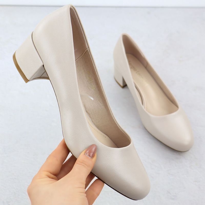 Beige Sergio Leone PB291 block heel pumps To be categorized Your Sports Performance