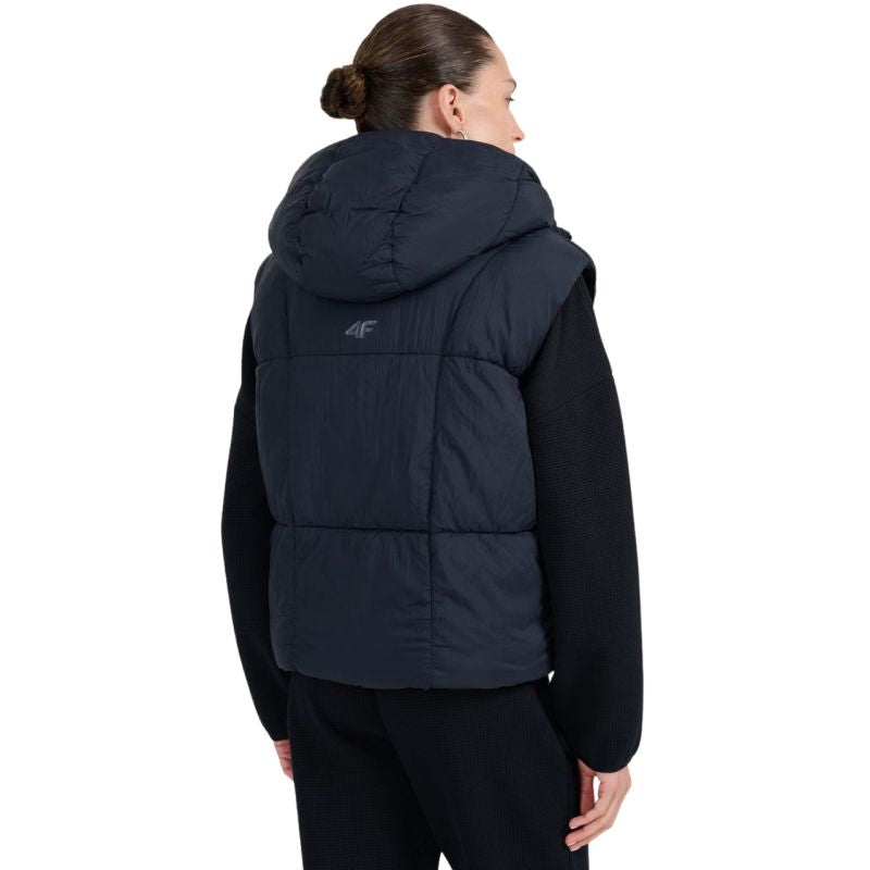 Women's vest 4F F299 deep black 4FWAW25TVJAF299 20S In preparation Your Sports Performance