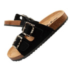 Lee Cooper women's slip-on shoes, black suede, comfortable, lightweight Lee Cooper