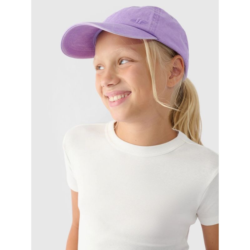 Girls' plain T-shirt 4F 4FJRSS24TTSHF2053-11S 4f